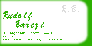 rudolf barczi business card
